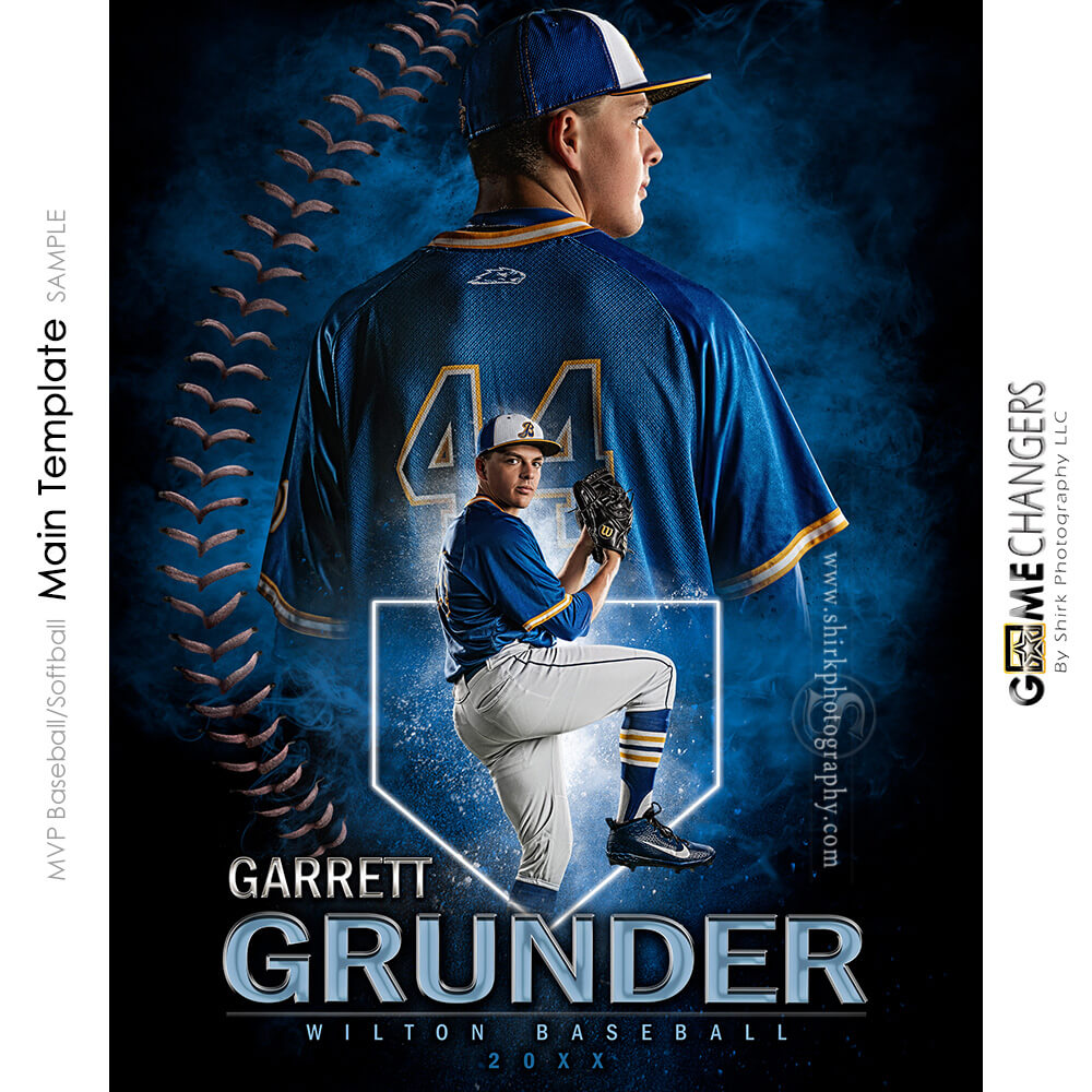 MVP Baseball & Softball Photoshop Template + Tutorial ⋆ Game In Baseball Card Template Psd