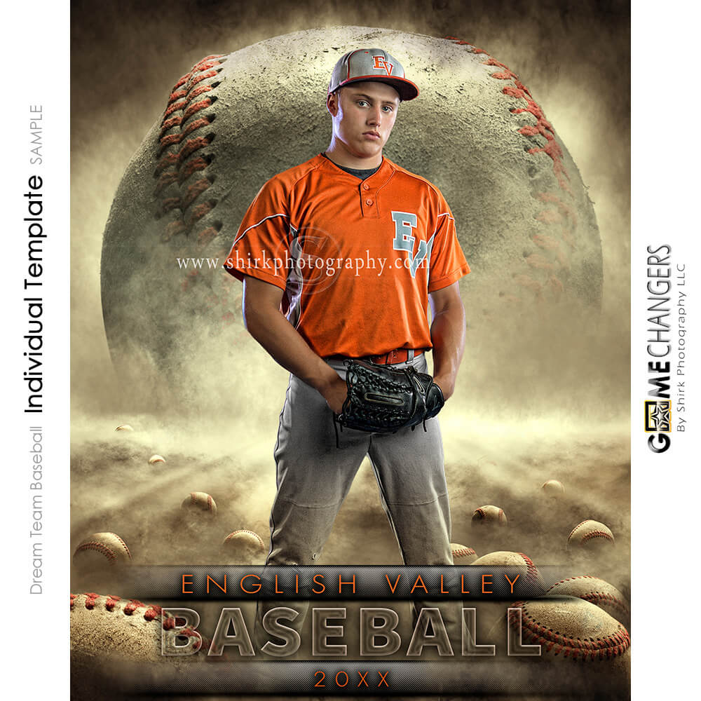 Dream Team Baseball Photoshop Template Tutorial Game Changers By Shirk Photography Llc