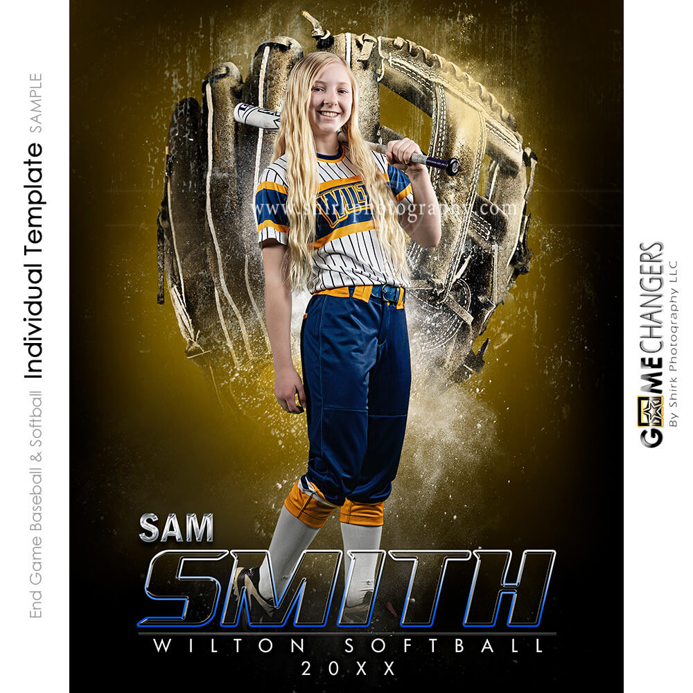 End Game Baseball & Softball Photoshop Template + Tutorial ⋆ Game Changers  by Shirk Photography LLC