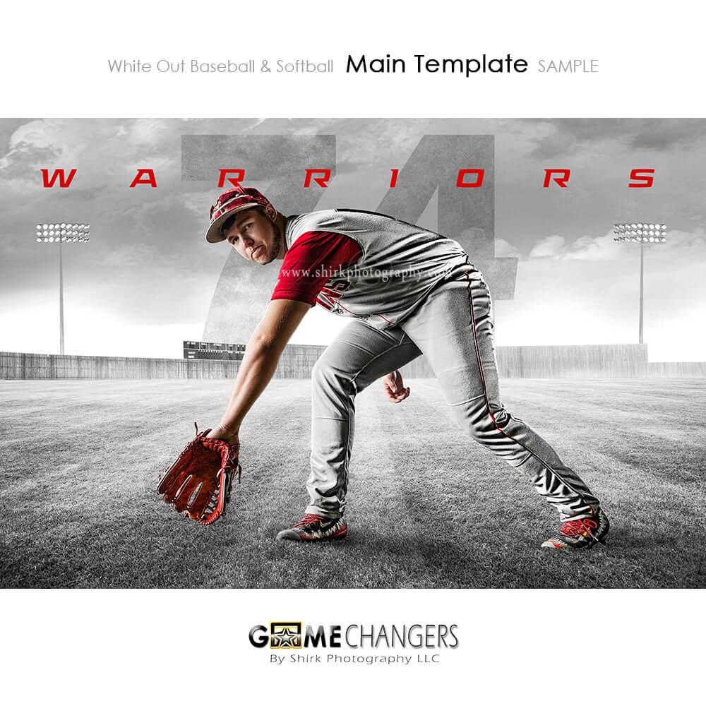 White Out Baseball Softball Photoshop Template   Tutorial ⋆ Game